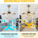 36 in. Gold Invisible Ceiling Fan Chandelier Light, Modern Crystal Ceiling Fan with Remote, Decorative Ceiling Fan for Bedroom Living Room Dining Room-4-ErisView