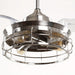36 in. Industrial Ceiling Fan, Downrod Mount Ceiling Fan with Light Remote Control-ErisView