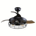 36 in. Industrial Ceiling Fan, Downrod Mount Ceiling Fan with Light Remote Control-ErisView
