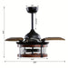 36 in. Industrial Downrod Mount Ceiling Fan with Light Kit and Remote Control for Living Room Bedroom-ErisView