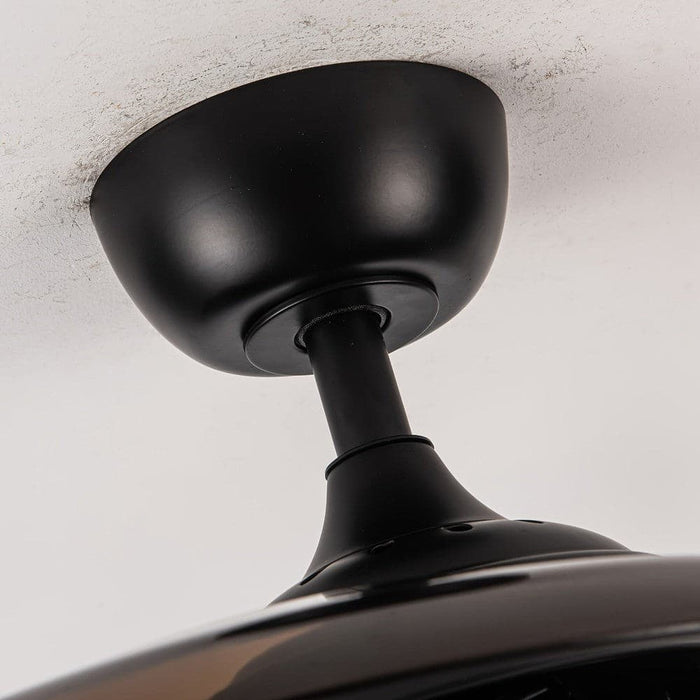 36 in. Industrial Downrod Mount Ceiling Fan with Light Remote Control, Black Farmhouse Ceiling Fan with 3 Blades for Bedroom Living Room-ErisView