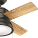 36 in. LED Ceiling Fan and Light, Noble Bronze Ceiling Fan, Ceiling Hugger Ceiling Fans-7-ErisView