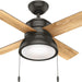 36 in. LED Ceiling Fan and Light, Noble Bronze Ceiling Fan, Ceiling Hugger Ceiling Fans-8-ErisView