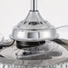 36 in. Modern Chrome Downrod Mount Crystal Ceiling Fan with Light and Remote Control for Living Room-ErisView