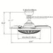 36 in. Modern Chrome Flush Mount Ceiling Fan with Light and Remote, Flush Mount Ceiling Fan with Crystal Shade-ErisView
