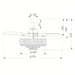36 in. Modern Downrod Mount Crystal Ceiling Fan, 3-Blade Chrome Ceiling Fan with Light and Remote Control for Living Room Bedroom-ErisView