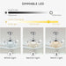 36 in. Modern Fan with Light, Crystal Ceiling Fan with Remote, LED Dimmable Gold Retractable Fan Chandelier, Reversible Fandelier for Bedroom Living Room-10-ErisView