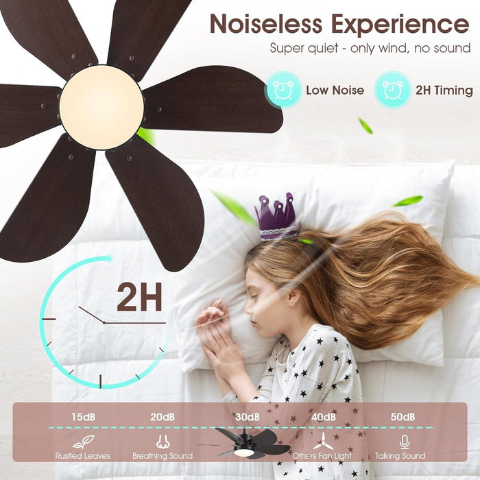 36 in. Modern Remote Control Ceiling Fan and Light, Small Black Outdoor Ceiling Fans for Patio, Reversible Wood Ceiling Fan for Bedroom Living Room Kitchen-6-ErisView