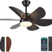 36 in. Modern Remote Control Ceiling Fan and Light, Small Black Outdoor Ceiling Fans for Patio, Reversible Wood Ceiling Fan for Bedroom Living Room Kitchen-1-ErisView
