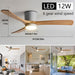36 in. Quiet Wood Ceiling Fan, Black LED Ceiling Fan with Light for Bedroom Dining Room, Nordic Ceiling Fan Light-11-ErisView