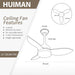 36 in. Small Ceiling Fan with Light for Kitchen Bedroom, White Reversible Low Noise Ceiling Fan-5-ErisView