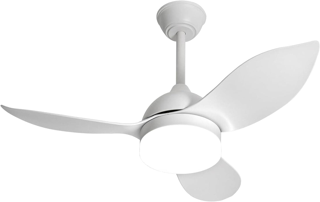 36 in. Small Ceiling Fan with Light for Kitchen Bedroom, White Reversible Low Noise Ceiling Fan-9-ErisView