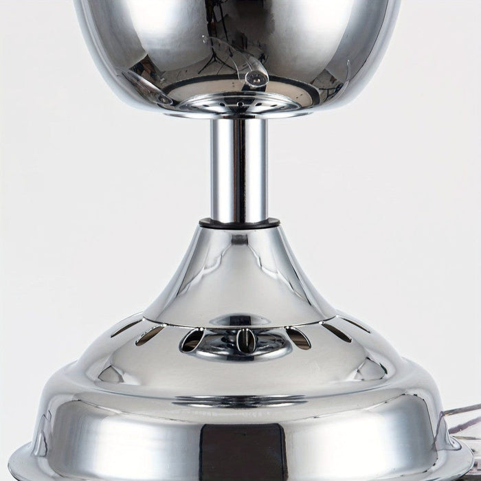 36 in. Small Modern Chrome Downrod Mount Crystal Ceiling Fan with Light and Remote Control-ErisView