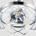 36 in. Small Modern Chrome Downrod Mount Crystal Ceiling Fan with Light and Remote Control-ErisView