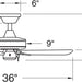 36 in. Small Outdoor Ceiling Fan NO Light, Wet Rated Outdoor Ceiling Fans for Patios, Low Profile Ceiling Fans without Lights, Metal Blade Fan-3-ErisView