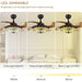 36 in. Vintage Ceiling Fans, Dimmable Retractable Chandelier Fan with Remote and APP Control for Living Room Bedroom-4-ErisView