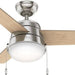 36 in. White Indoor Ceiling Fan with LED Light Pull Chain Control, Hugger Ceiling Fan with Light-4-ErisView