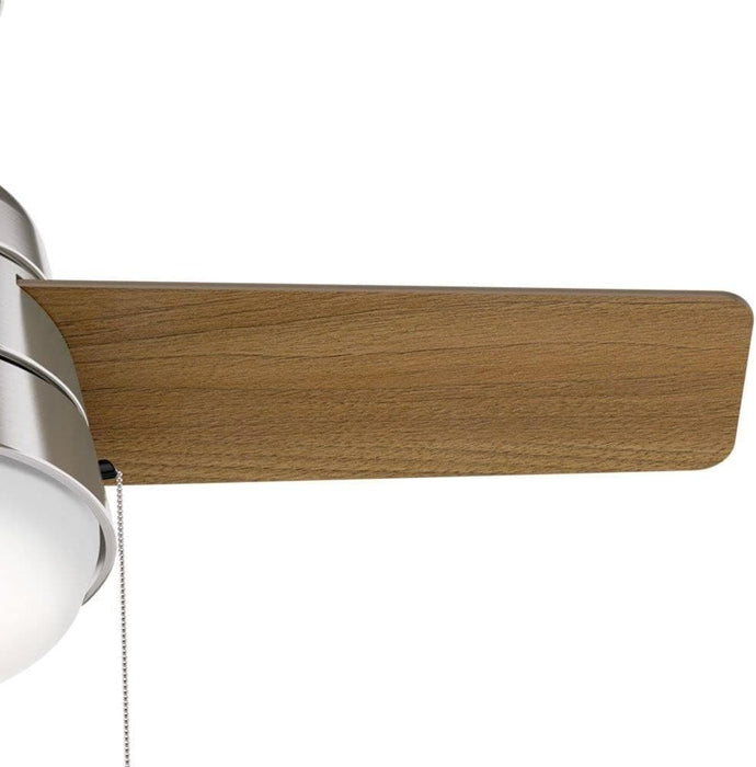 36 in. White Indoor Ceiling Fan with LED Light Pull Chain Control, Hugger Ceiling Fan with Light-8-ErisView