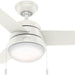 36 in. White Indoor Ceiling Fan with LED Light Pull Chain Control, Hugger Ceiling Fan with Light-1-ErisView