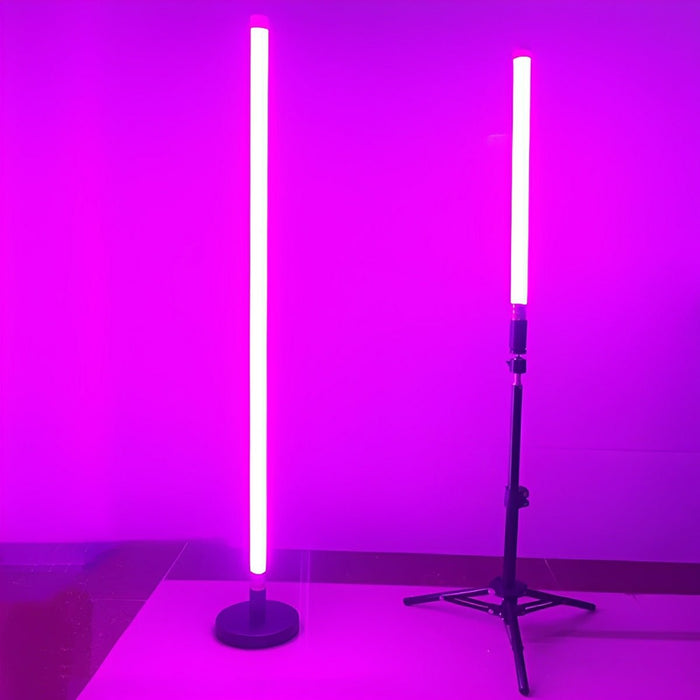 Rechargeable RGB LED Tube Light, 360° Wireless Handheld Atmosphere Stick, Dimmable Portable for Live Stream/Photography/Room Accent