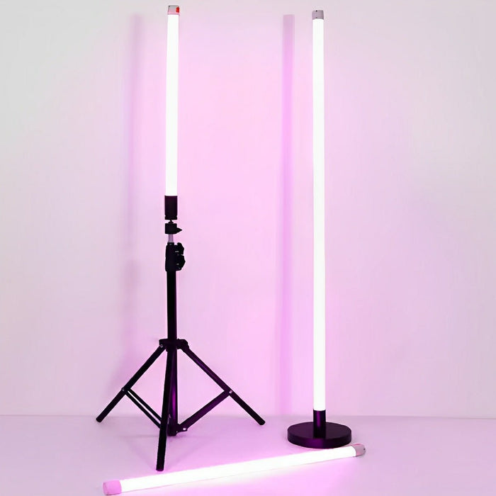 Rechargeable RGB LED Tube Light, 360° Wireless Handheld Atmosphere Stick, Dimmable Portable for Live Stream/Photography/Room Accent