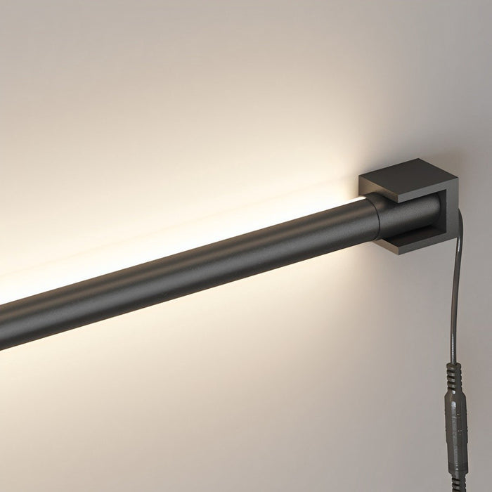 Modern Minimalist Rotatable LED Strip Wall Sconce, Plug-in Accent Lighting for Bedroom/Living Room