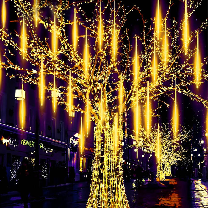 Solar Meteor Shower String Lights, Waterproof Outdoor Landscape Decor, Dynamic LED, Garden/Yard/Patio, Easy Install, Energy Efficient