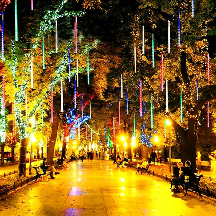 Solar Meteor Shower String Lights, Waterproof Outdoor Landscape Decor, Dynamic LED, Garden/Yard/Patio, Easy Install, Energy Efficient