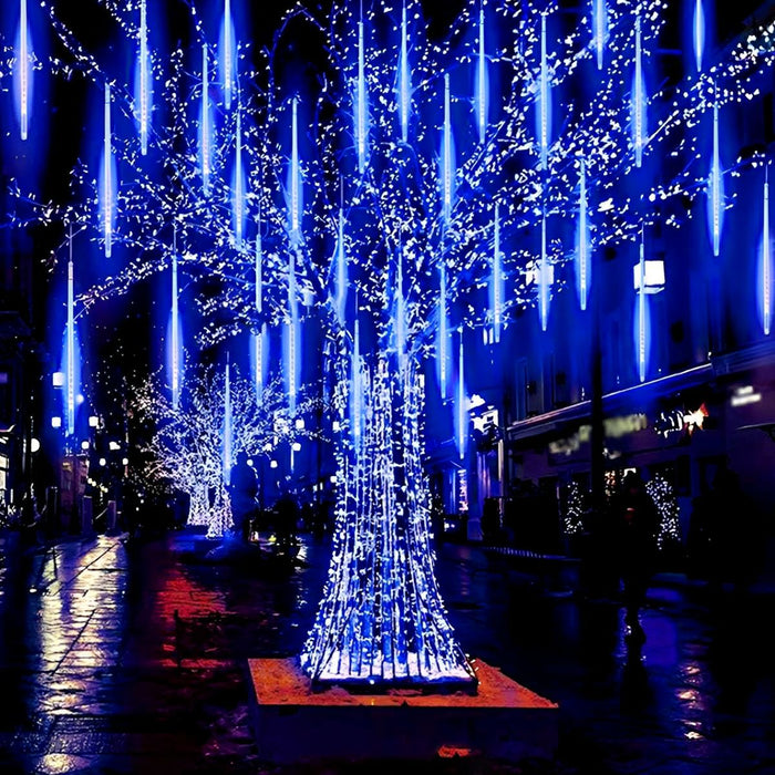 Solar Meteor Shower String Lights, Waterproof Outdoor Landscape Decor, Dynamic LED, Garden/Yard/Patio, Easy Install, Energy Efficient