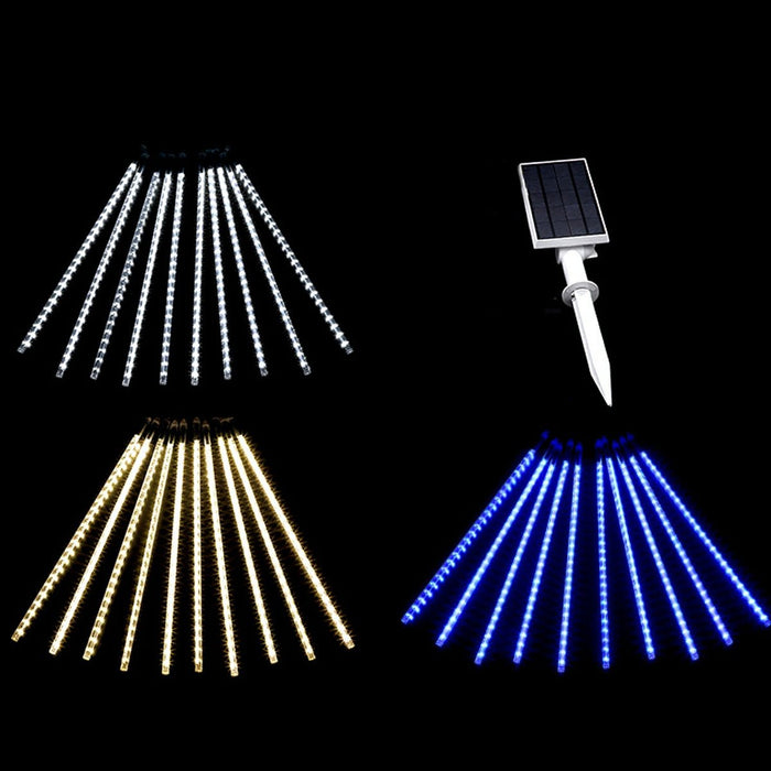 Solar Meteor Shower String Lights, Waterproof Outdoor Landscape Decor, Dynamic LED, Garden/Yard/Patio, Easy Install, Energy Efficient