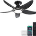 38 in. Dimmable Low Profile Ceiling Fan with Lights Remote APP Control, Reversible RGB Ceiling Fans with Ring Lights for Kids Room Bedroom Living Room-10-ErisView