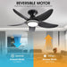 38 in. Dimmable Low Profile Ceiling Fan with Lights Remote APP Control, Reversible RGB Ceiling Fans with Ring Lights for Kids Room Bedroom Living Room-13-ErisView