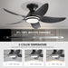 38 in. Dimmable Low Profile Ceiling Fan with Lights Remote APP Control, Reversible RGB Ceiling Fans with Ring Lights for Kids Room Bedroom Living Room-15-ErisView