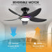 38 in. Dimmable Low Profile Ceiling Fan with Lights Remote APP Control, Reversible RGB Ceiling Fans with Ring Lights for Kids Room Bedroom Living Room-3-ErisView