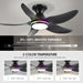 38 in. Dimmable Low Profile Ceiling Fan with Lights Remote APP Control, Reversible RGB Ceiling Fans with Ring Lights for Kids Room Bedroom Living Room-5-ErisView