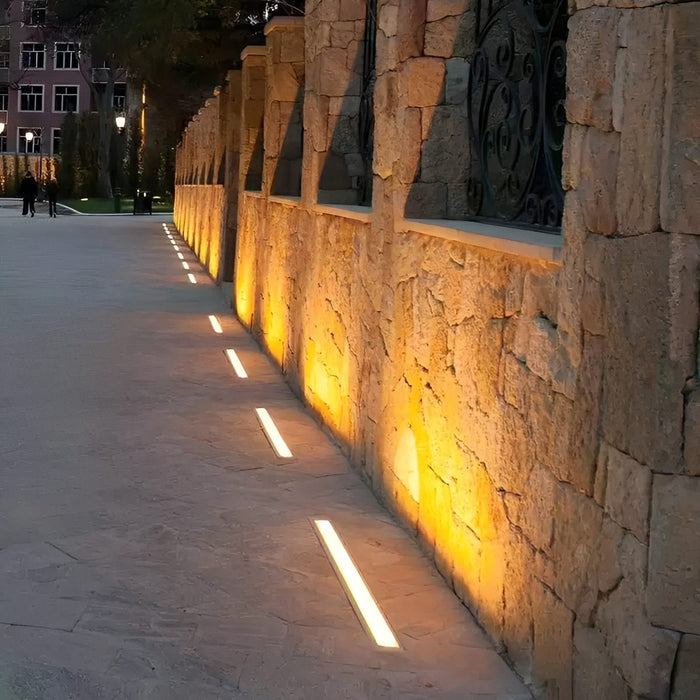 Low Voltage Recessed LED Waterproof Wall Washer Lights - Outdoor Embedded Strip Linear Lighting - Garden, Aisle, Villa Illumination