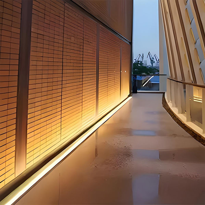 Low Voltage Recessed LED Waterproof Wall Washer Lights - Outdoor Embedded Strip Linear Lighting - Garden, Aisle, Villa Illumination