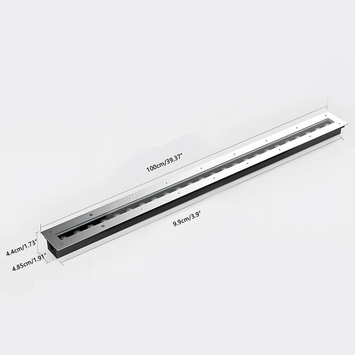 Low Voltage Recessed LED Waterproof Wall Washer Lights - Outdoor Embedded Strip Linear Lighting - Garden, Aisle, Villa Illumination