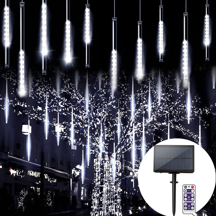 Waterproof Colorful Modern Solar LED Meteor Shower Rain Lights Tree Decor