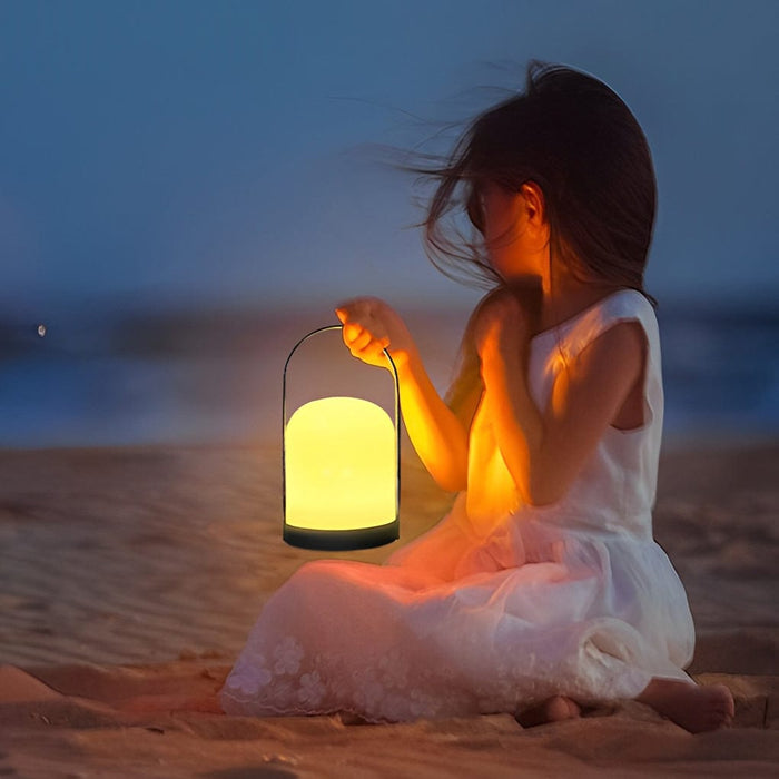 Rechargeable Portable Table Lamp With Arched Handle LED Dimmable Cordless Ambient Lighting