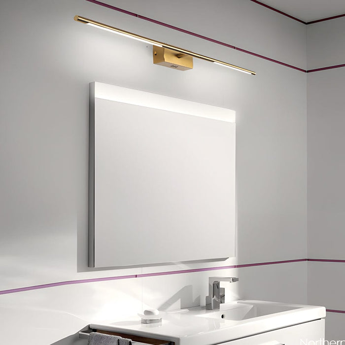 Efficient LED Vanity Light in Gold: 6W/10W. Warm White/White Light. Wall Mounted