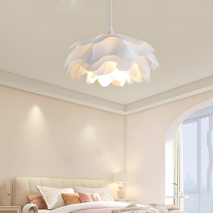 Versatile Acrylic Flower Pendant Lamp: Modern Design. 3-Step Dimming. Adjustable Hanging Cord