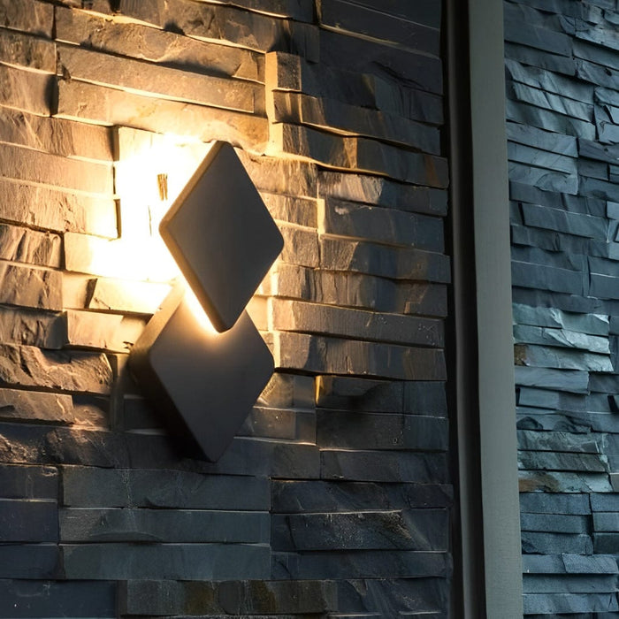 Adjustable Square Waterproof LED Black Modern Outdoor Wall Light Wall Lamp