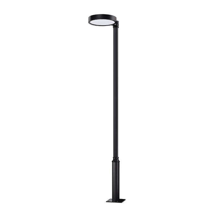 Round Waterproof Smart Remote Control LED Solar Lamp Post Top Lights