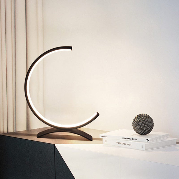 Semicircle Ring Touch Switch 3 Step Dimming LED Modern Night Lights US Plug