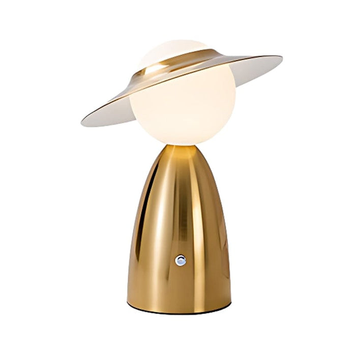 Nordic Touch Control Iron Rechargeable Bonbon Disc Table Lamp