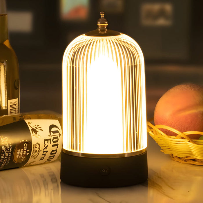 Portable Acrylic Cage Table Lamp LED Warm Desk Lantern