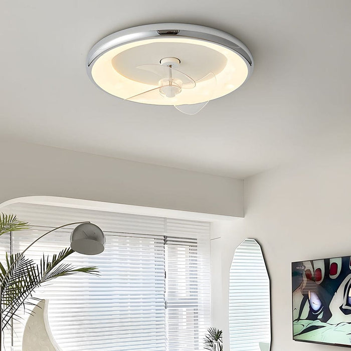 Remote Controlled Modern 4-Speed LED Ceiling Fan Lamp. 3 Blades