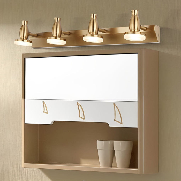 3/4 Lights 180° Adjustable Electroplated Metal LED Vanity Light