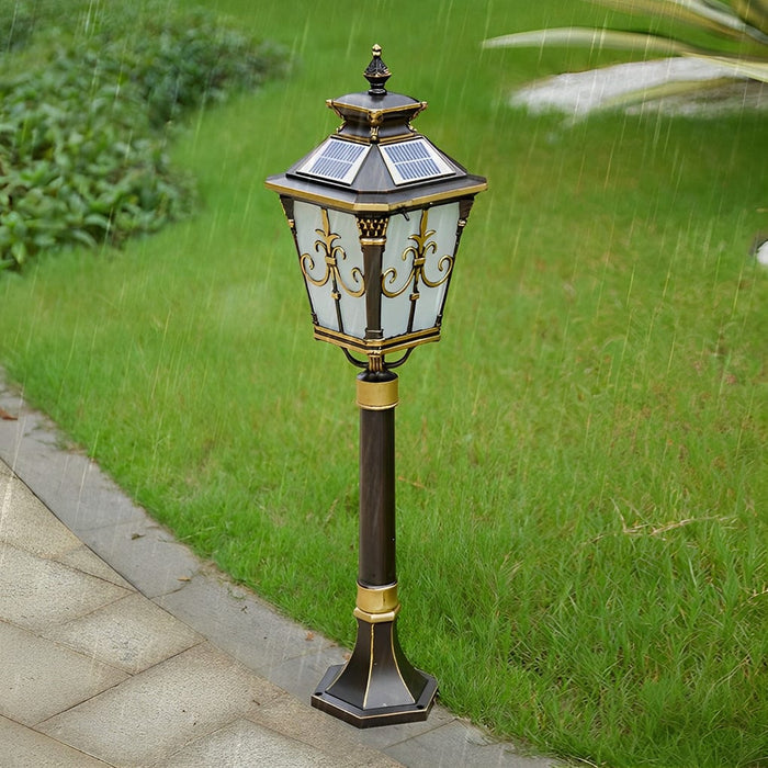 Vintage Pattern Waterproof Intelligent Light Control Solar Lawn Lights
